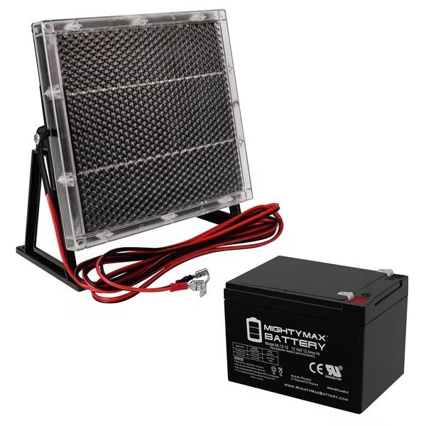 12V 12AH Battery for Zida 500 WT 36VF With 12V Solar Panel, Mighty Max Battery, Mfr#: MAX3466741